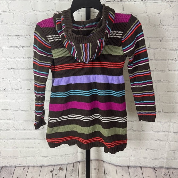 Hanna Andersson Striped Chunky Knit Button Down Sweater Size 6/7 - Picture 4 of 5